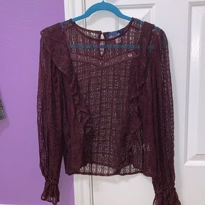 Francesca Maroon Top 👚